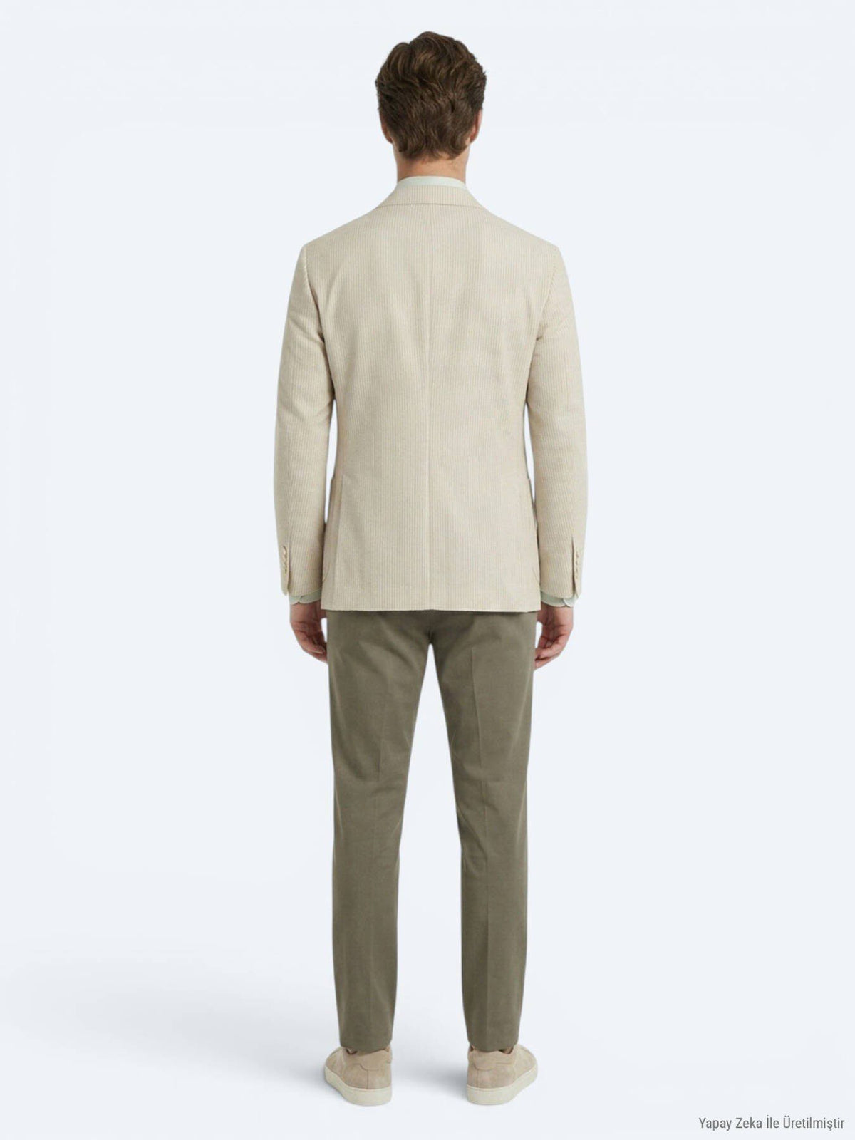 Beige Moderne Passform Baumwolljacke