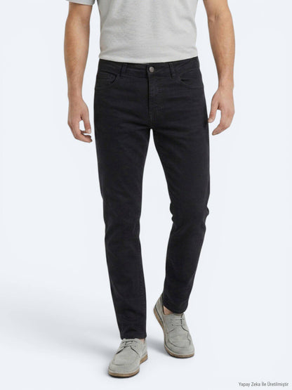 Marineblaue Sporthose aus Baumwollmix