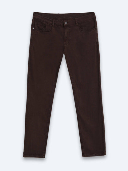 Braune Velours Sporthose aus Baumwolle