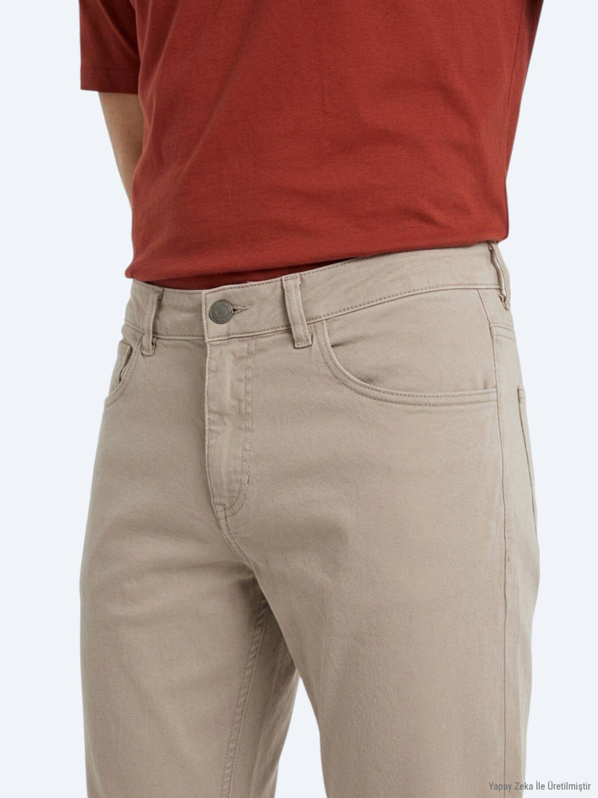 Edel Gewebte Sportliche Baumwollhose