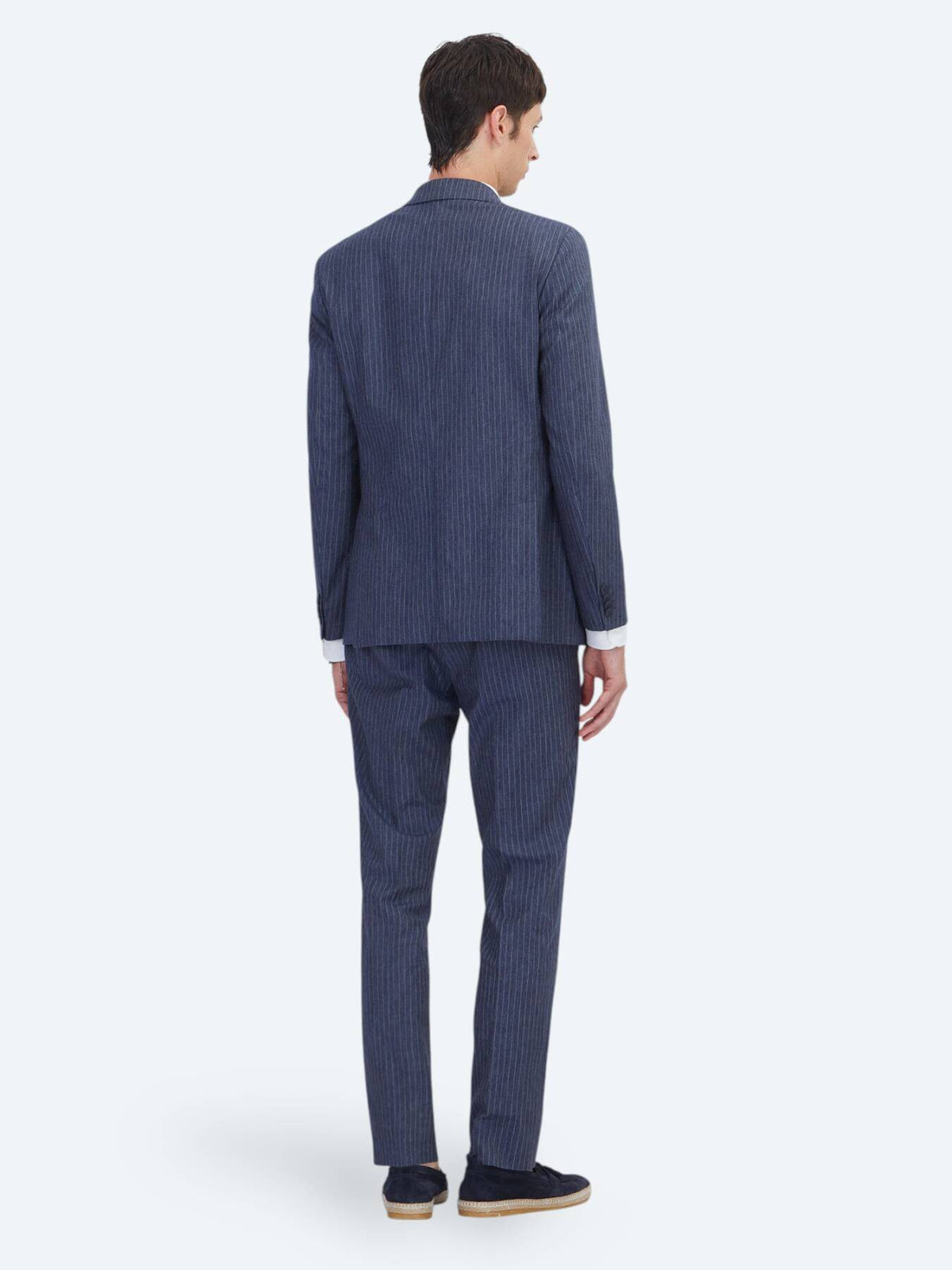 Marineblaue gestreifte Modern Fit Anzug