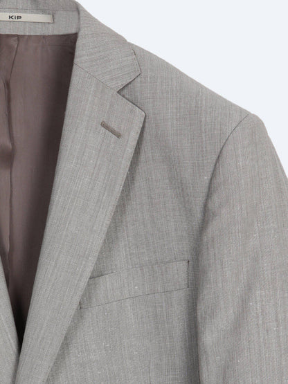 Wollmischung Anzug mit Velours-Muster