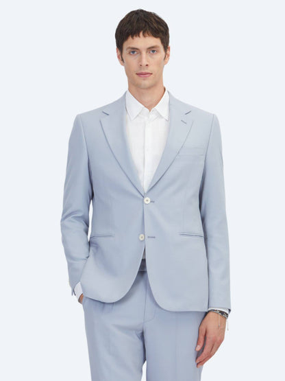 Blauer Schlichter Modern Fit Anzug