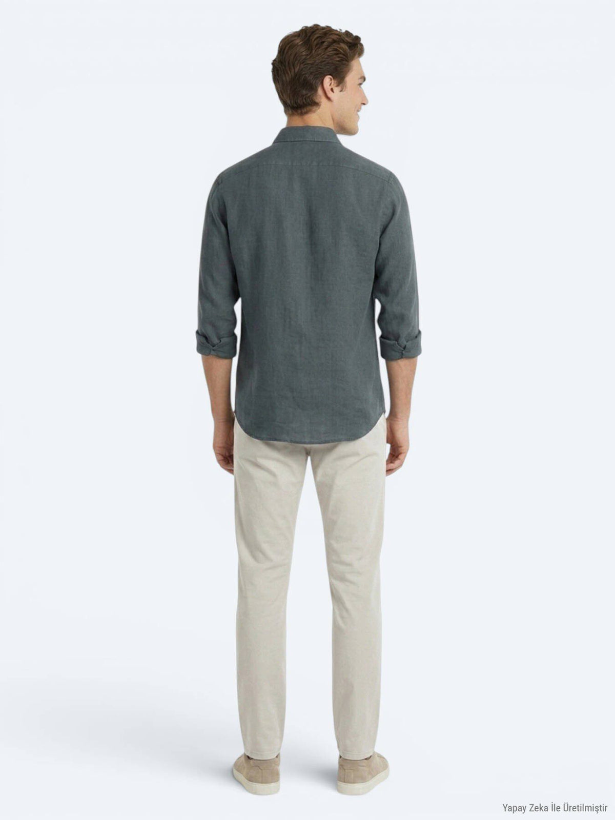 Petrolblaues Casual Hemd aus Baumwollmix