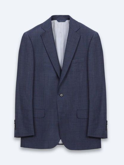 Grau Micro Modern Fit Wolljacke