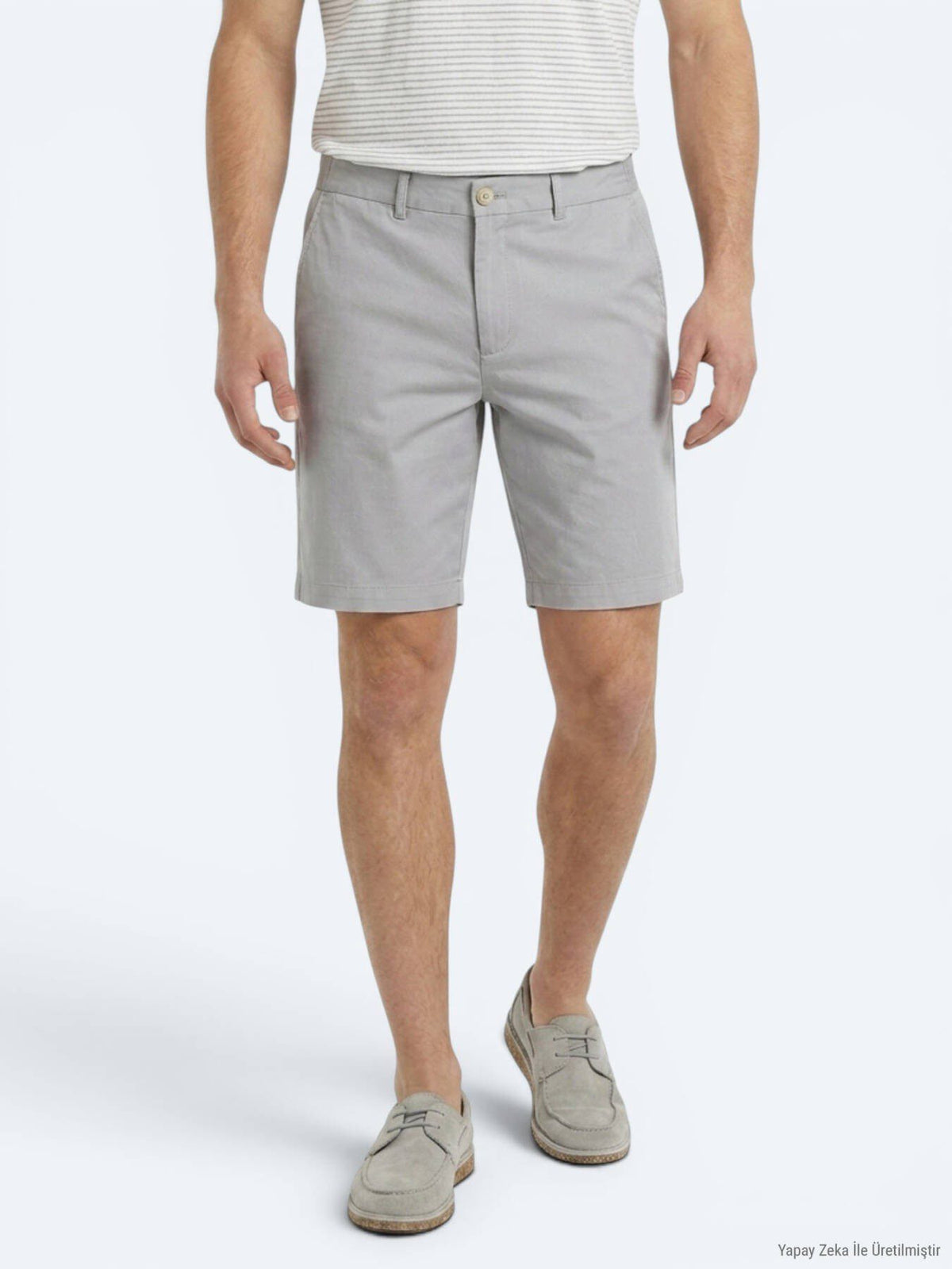 Grau Material Jogging Fit Casual Shorts