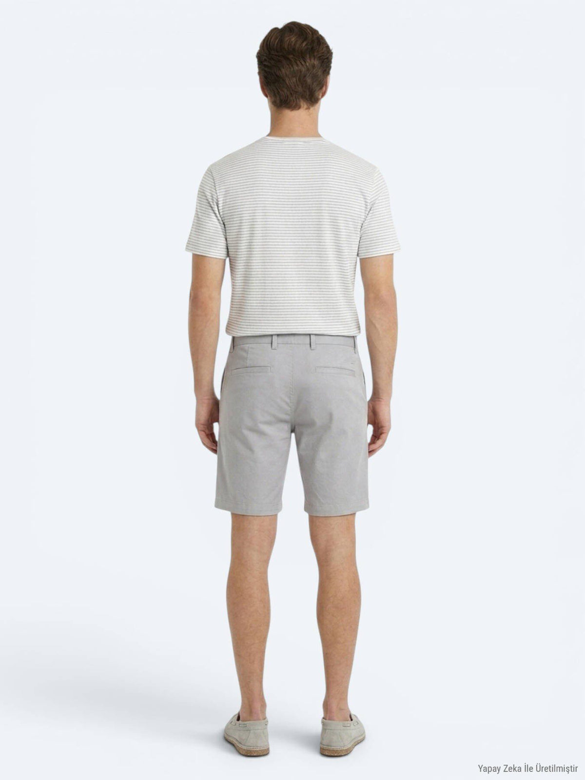 Grau Material Jogging Fit Casual Shorts