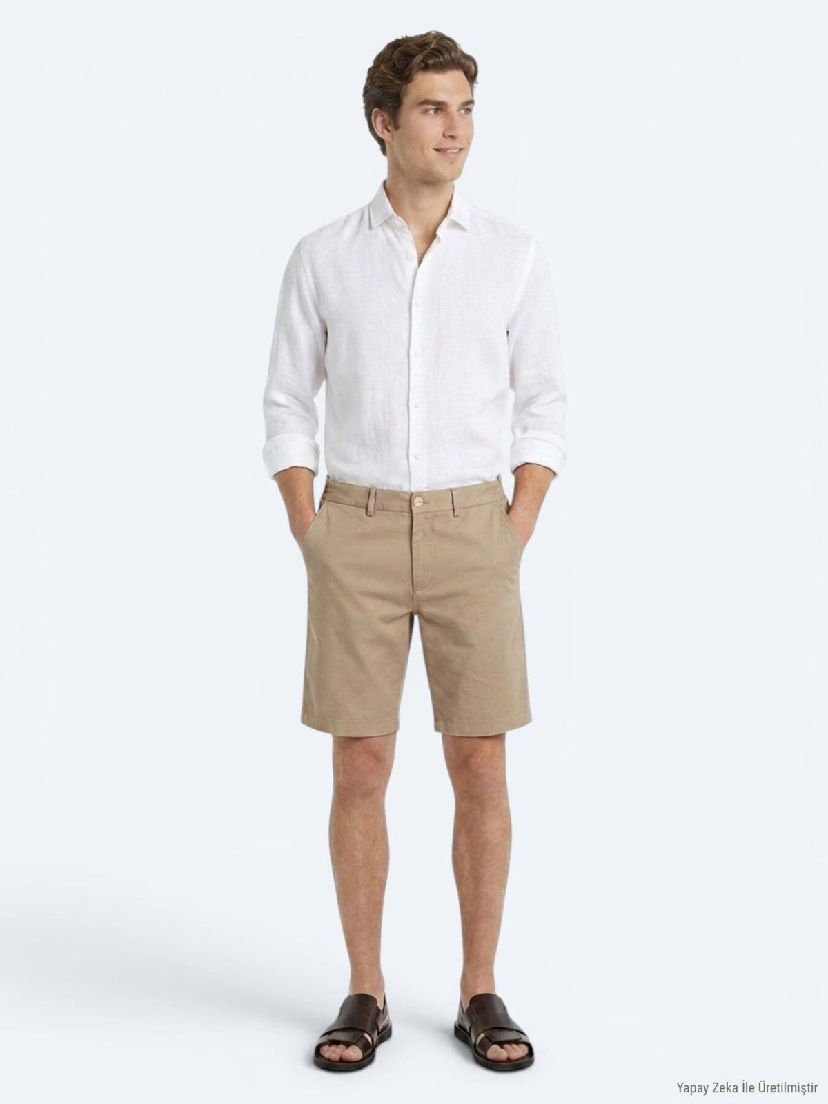 Karamell Velours Jogging Bermuda