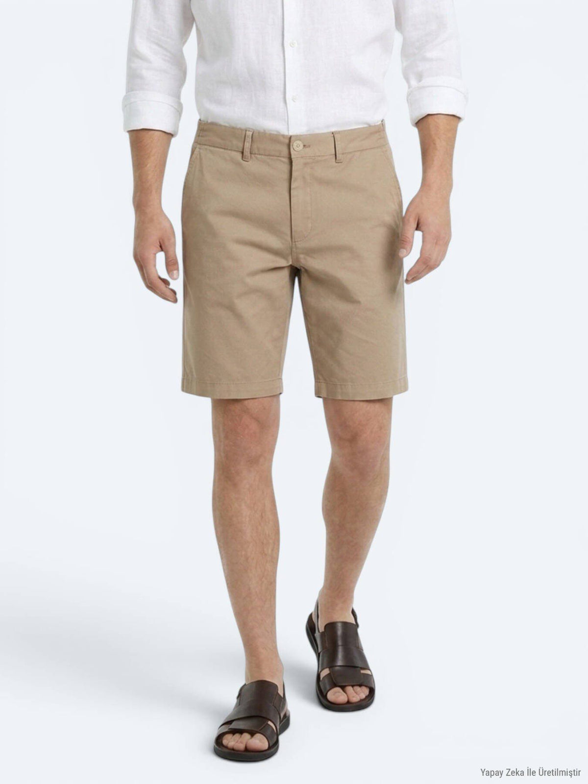 Karamell Velours Jogging Bermuda