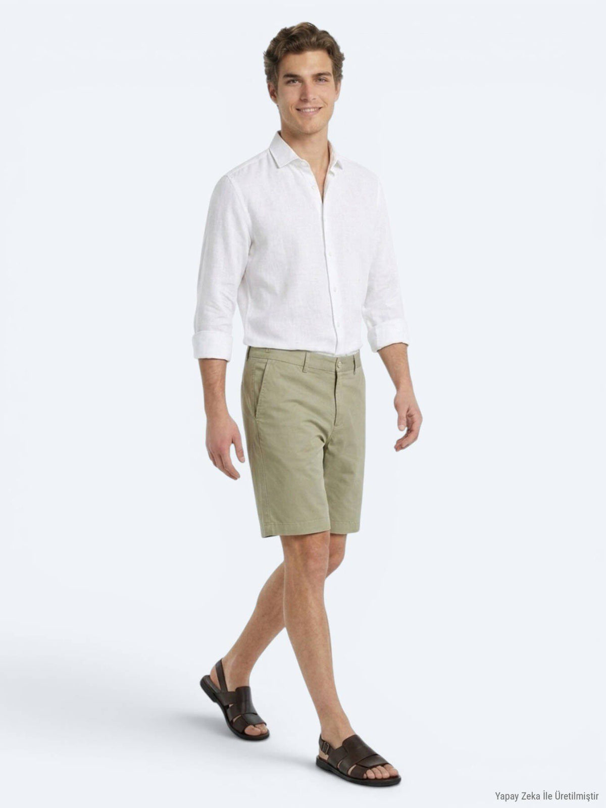 Grüne Velours Jogging Bermuda für Freizeit