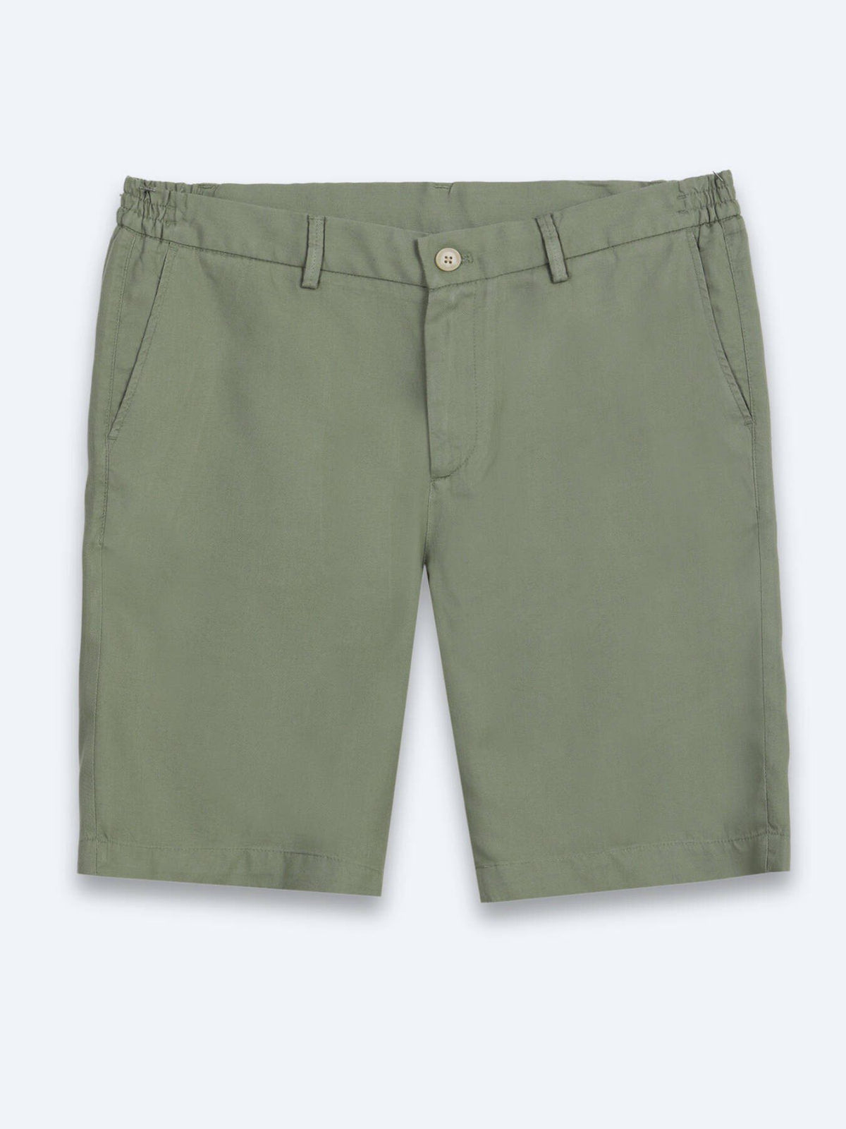Grüne Velours Jogging Bermuda für Freizeit