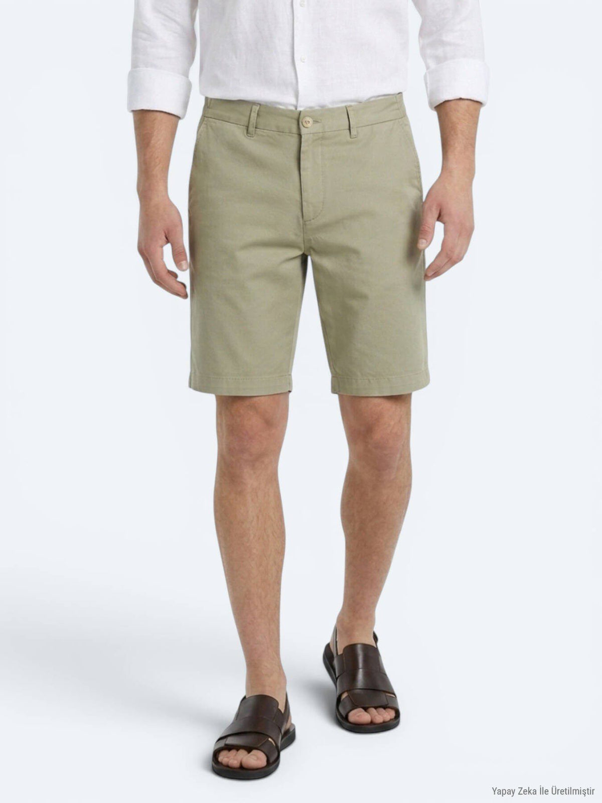 Grüne Velours Jogging Bermuda für Freizeit