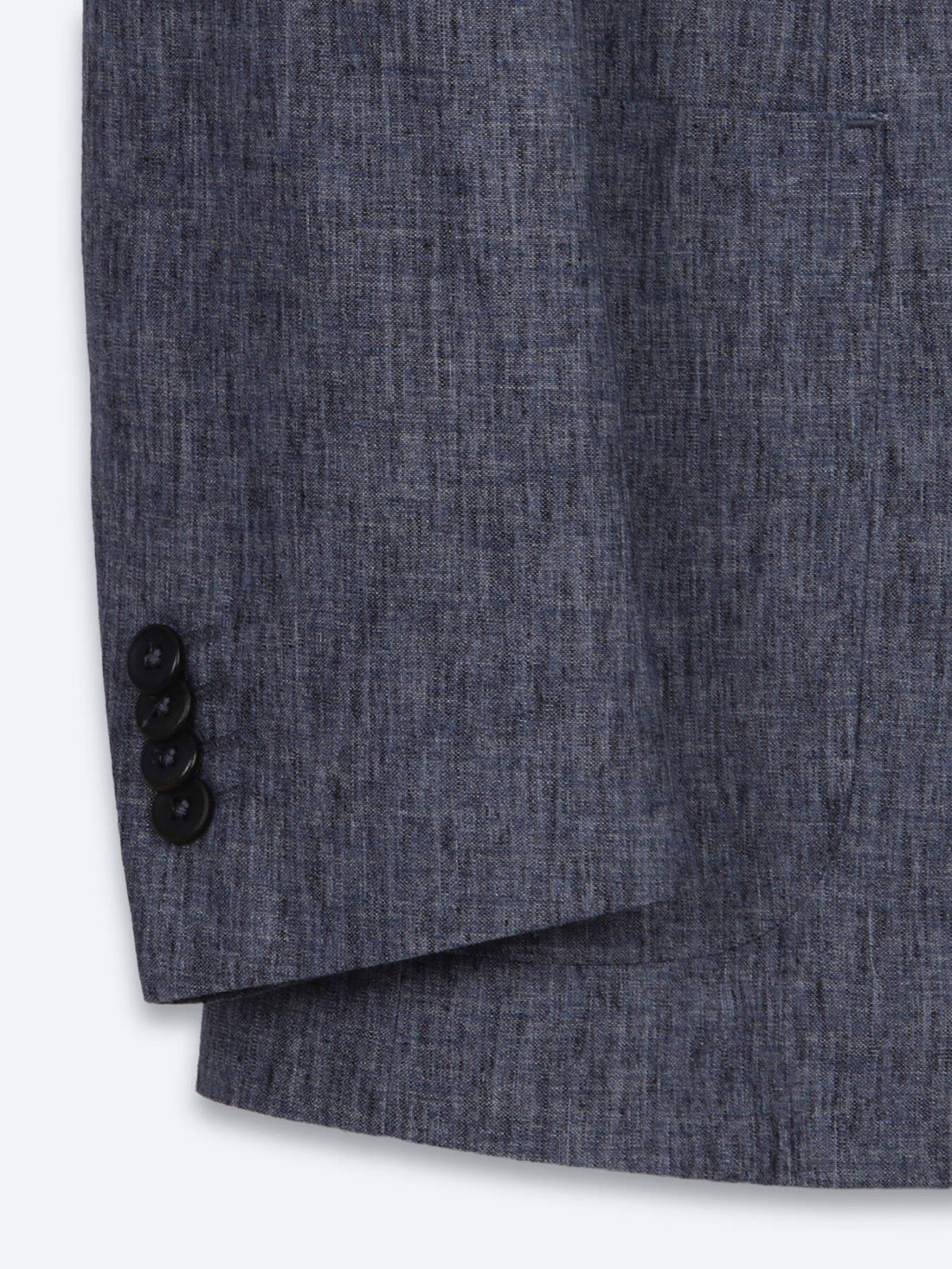 Blaues gemustertes Modern Fit Leinenanzug