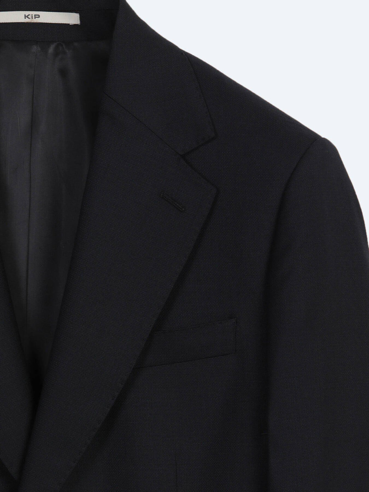 Schwarzer Micro Modern Fit Anzug 100% Wolle