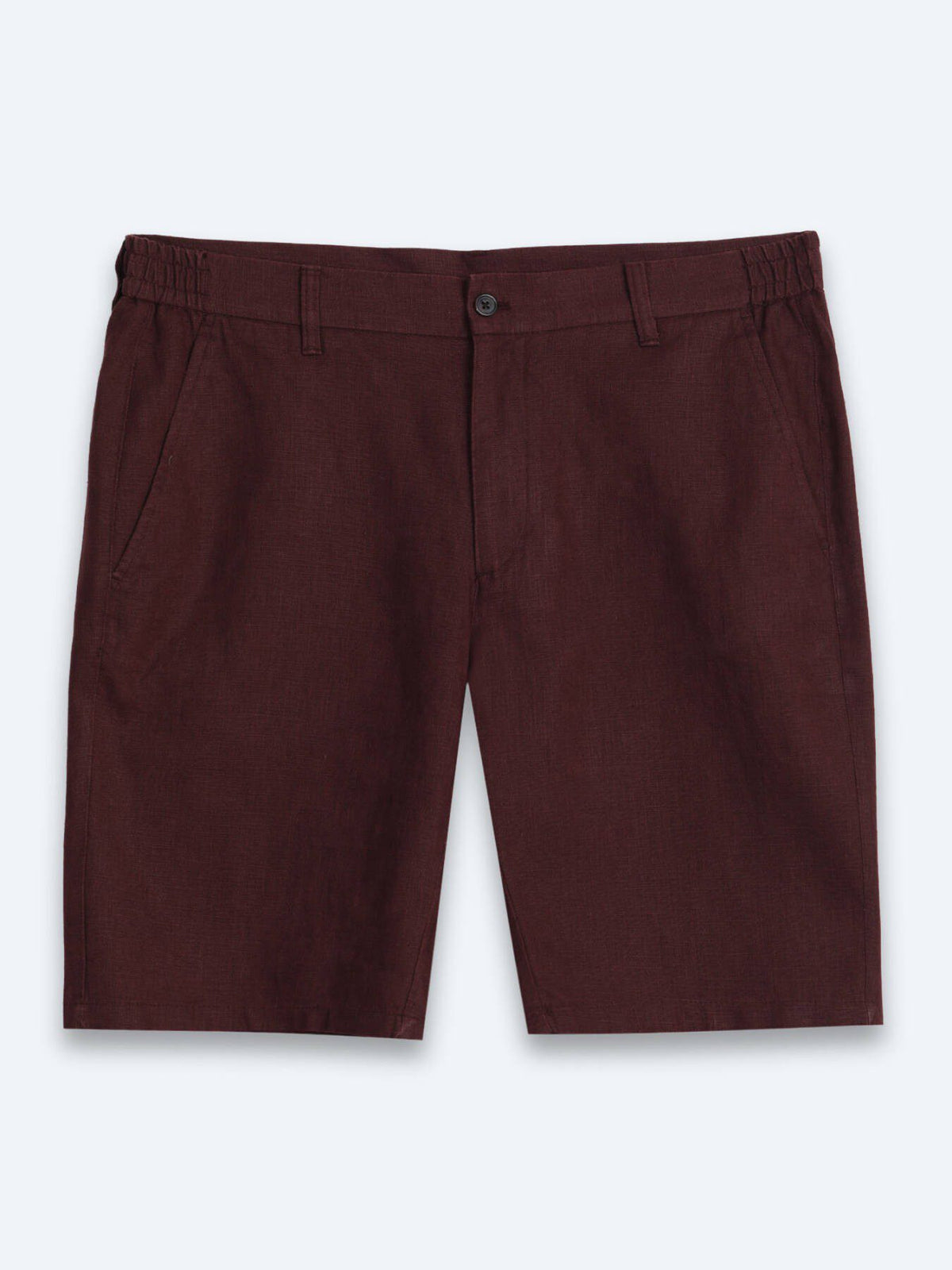 Burgunder Weave Jogging Bermuda aus Baumwolle