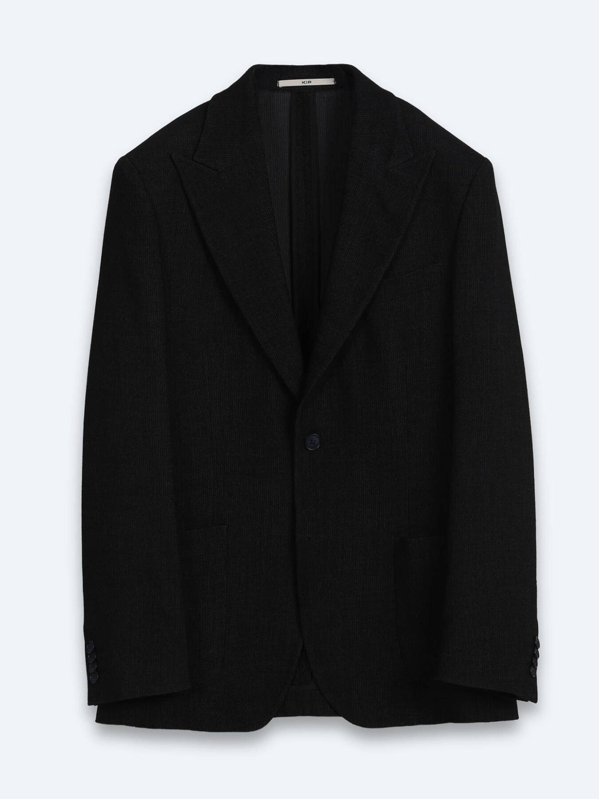 Schwarze Micro Modern Fit Wolljacke