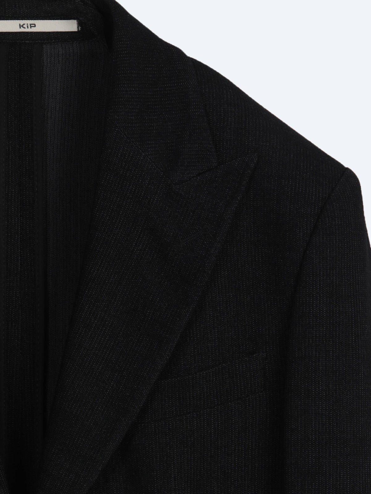 Schwarze Micro Modern Fit Wolljacke