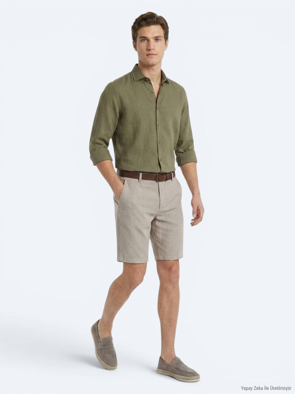 Edel Velours Jogging Bermuda aus Baumwolle