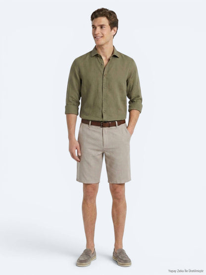 Edel Velours Jogging Bermuda aus Baumwolle