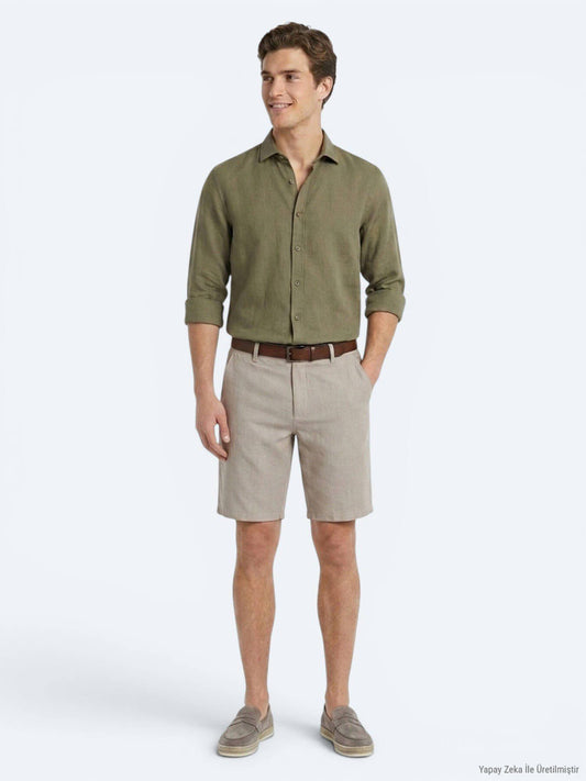 Edel Velours Jogging Bermuda aus Baumwolle