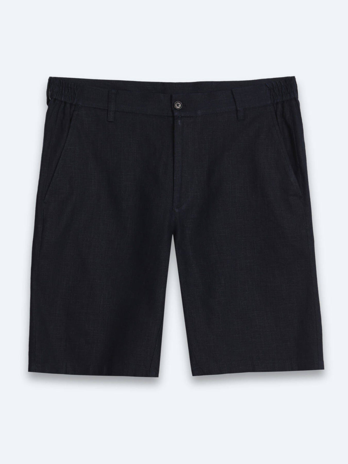 Marineblaue Velours Jogging Bermuda