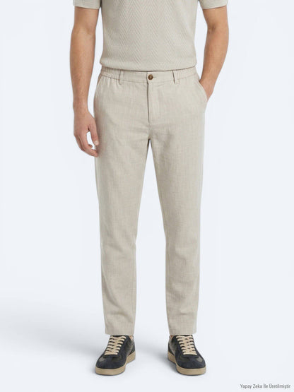 Stein Weben Legere Baumwollhose