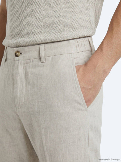 Stein Weben Legere Baumwollhose