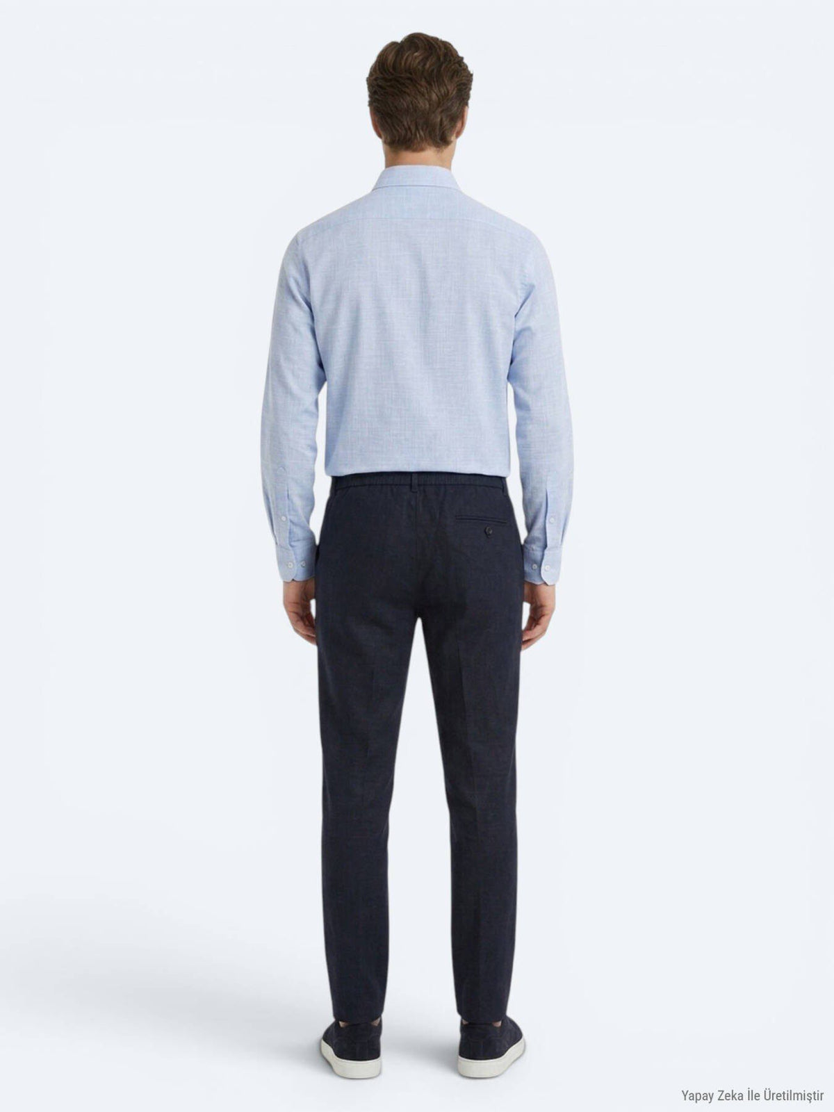 Marineblaue lockere Baumwollhose