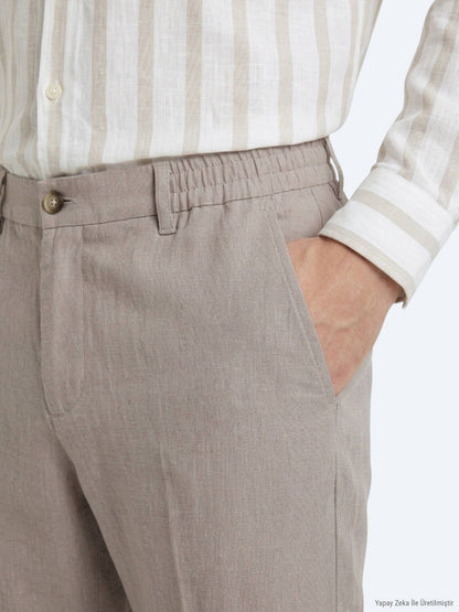 Edel Gewebte Weiche Baumwollhose