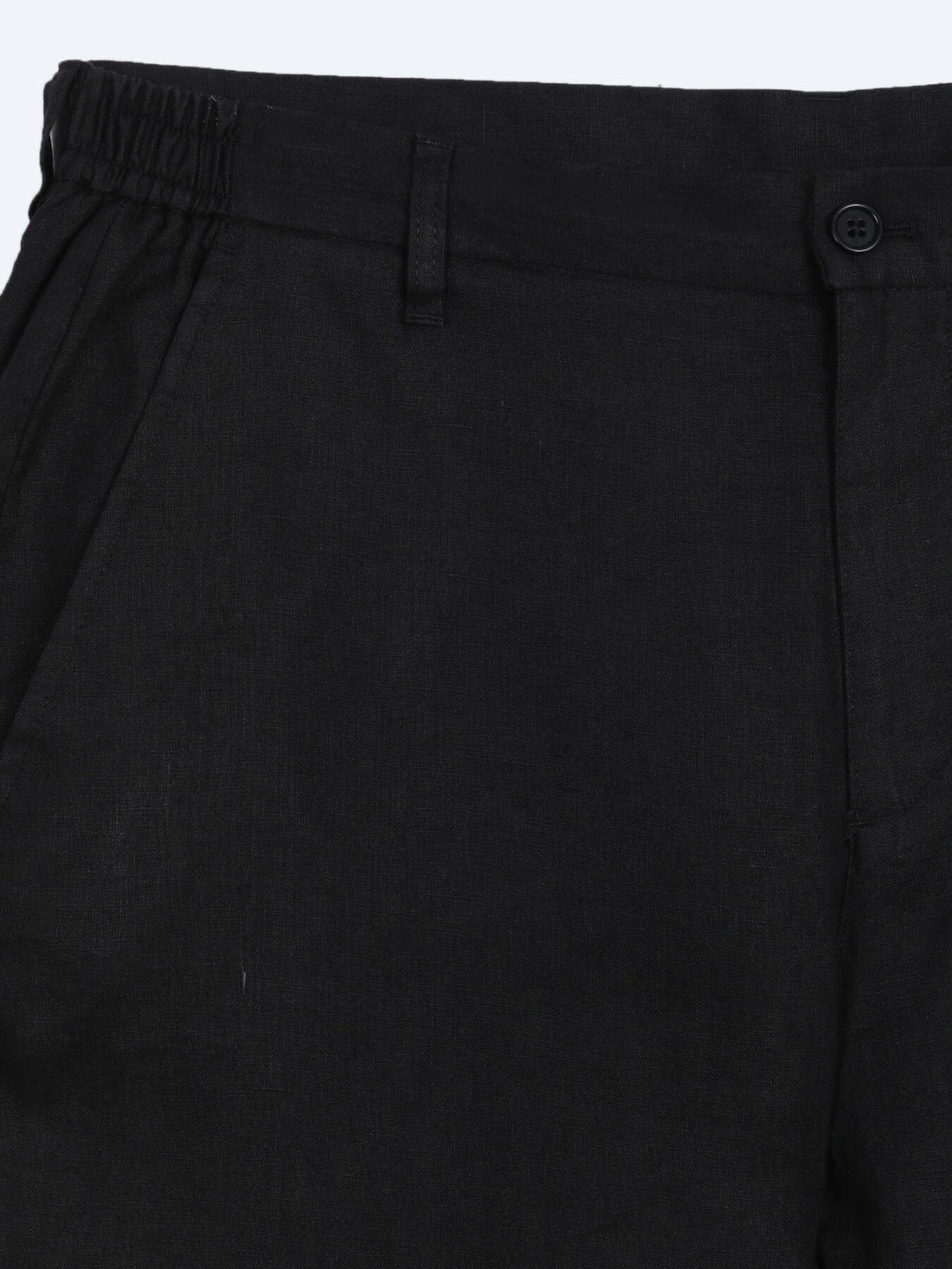 Schwarze Leinen Jogginghose 100% weich