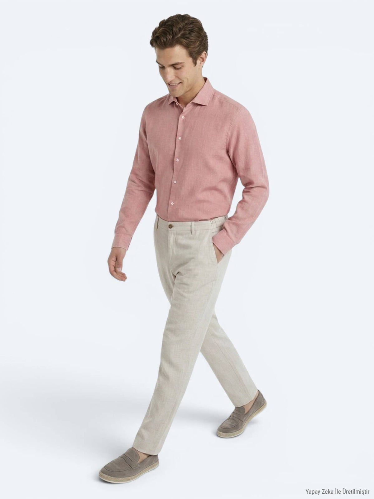 Stein Weben Legere Baumwollhose