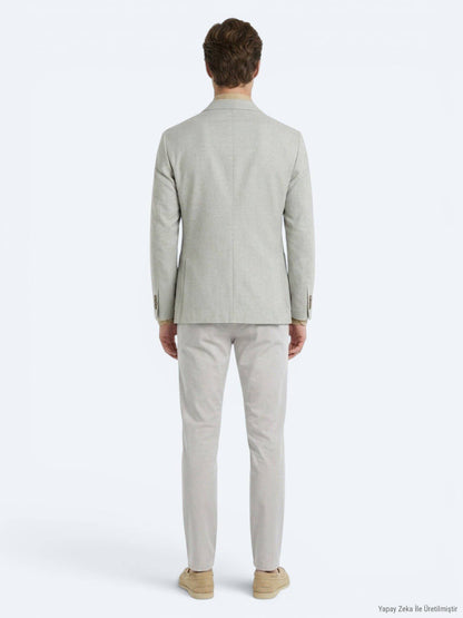 Ölgrün Unifarben Modern Fit Baumwolljacke