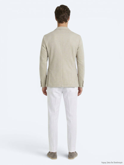 Beige Moderne Passform Baumwolljacke