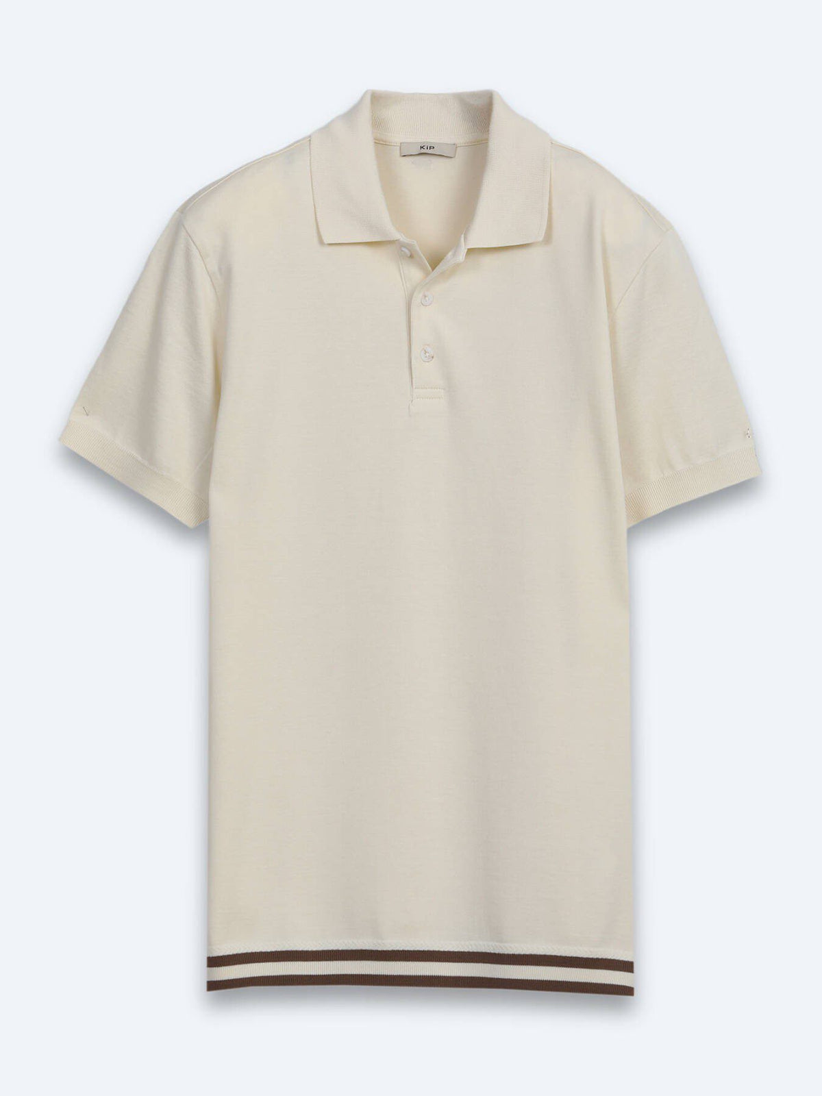 Beiges Unifarbenes 100% Baumwoll-T-Shirt