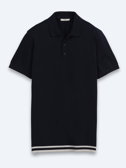 Marineblaues schlichtes 100% Baumwoll-T-Shirt