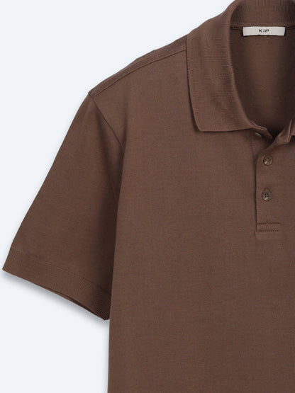 Braunes schlichtes 100% Baumwoll-T-Shirt