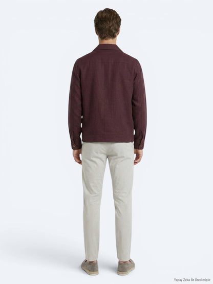 Burgunder Overshirt