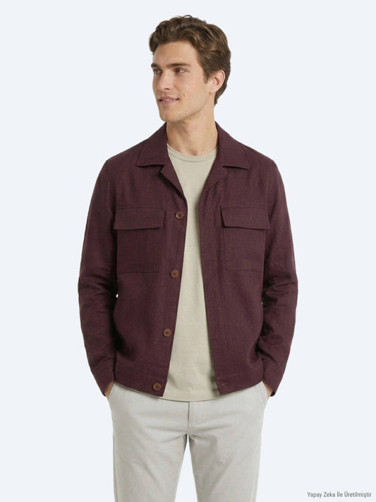 Burgunder Overshirt
