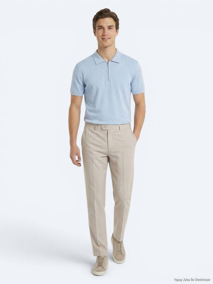 Steinmaterial Relaxed Fit Casual Hose