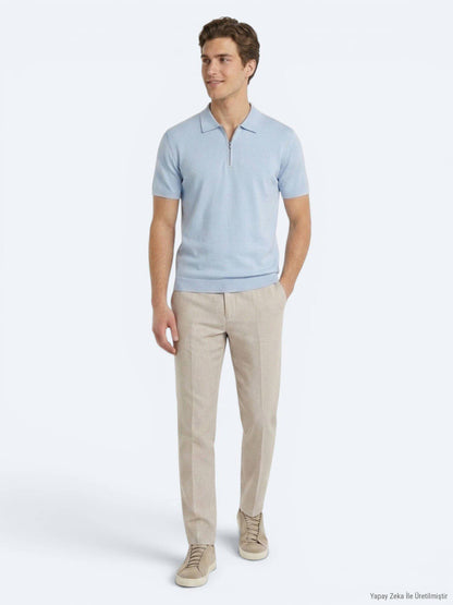 Steinmaterial Relaxed Fit Casual Hose