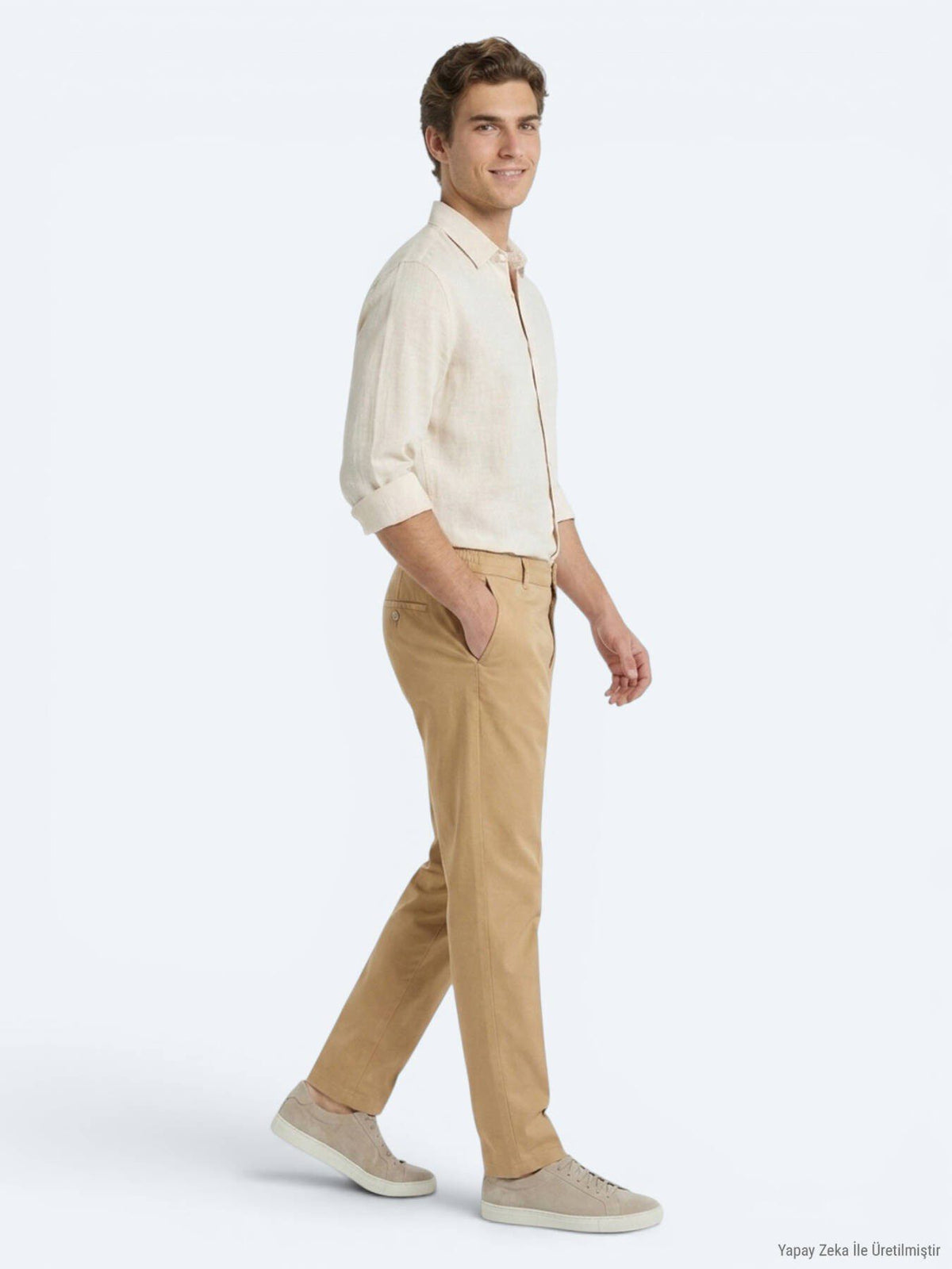 Gelbe Velours Jogginghose Casual