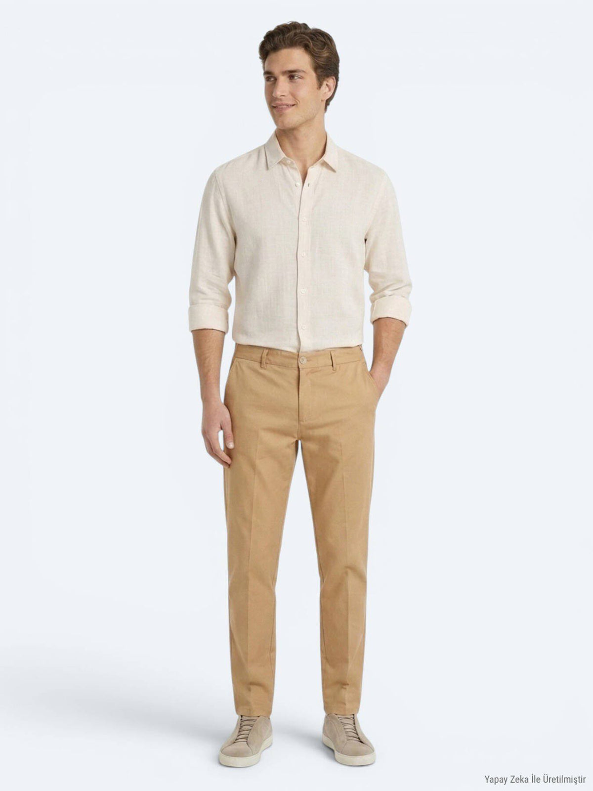 Gelbe Velours Jogginghose Casual