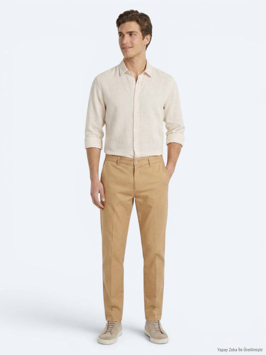 Gelbe Velours Jogginghose Casual