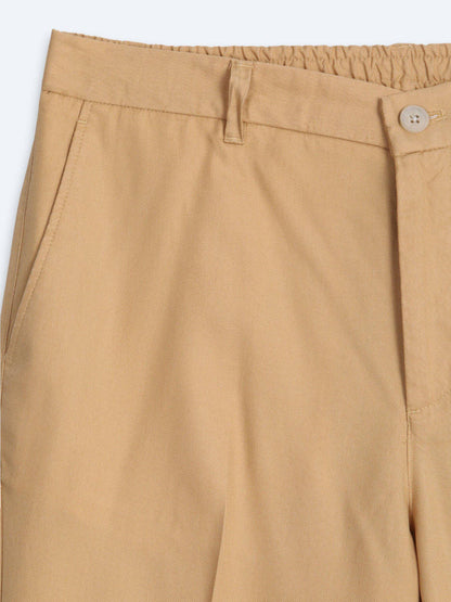 Gelbe Velours Jogginghose Casual