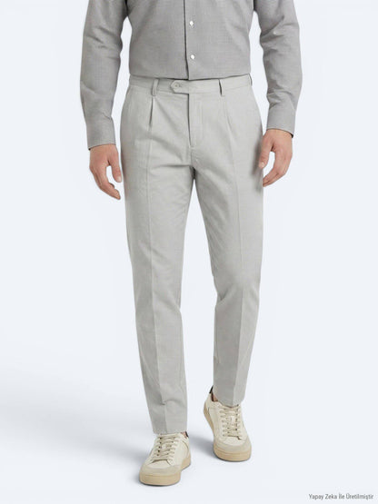 Steinmaterial Relaxed Fit Baumwollhose
