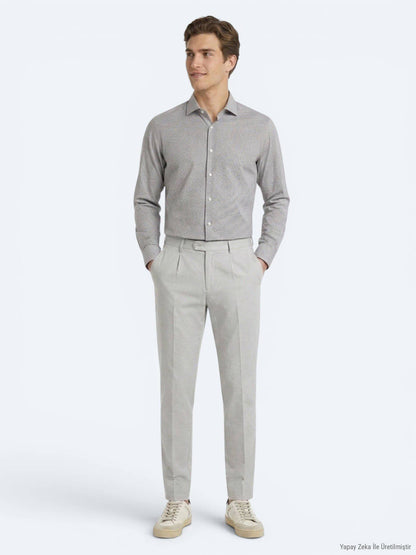 Steinmaterial Relaxed Fit Baumwollhose