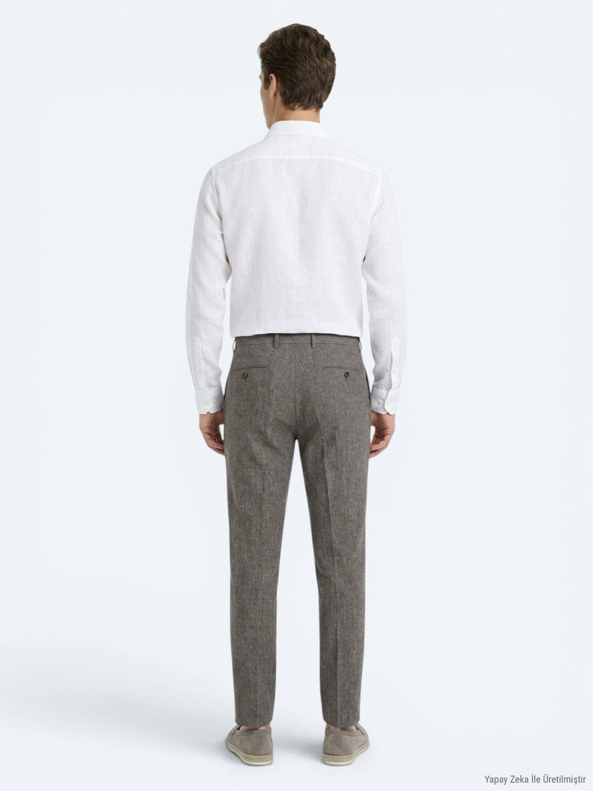 Braune Velours Relaxed Fit Casual Hose