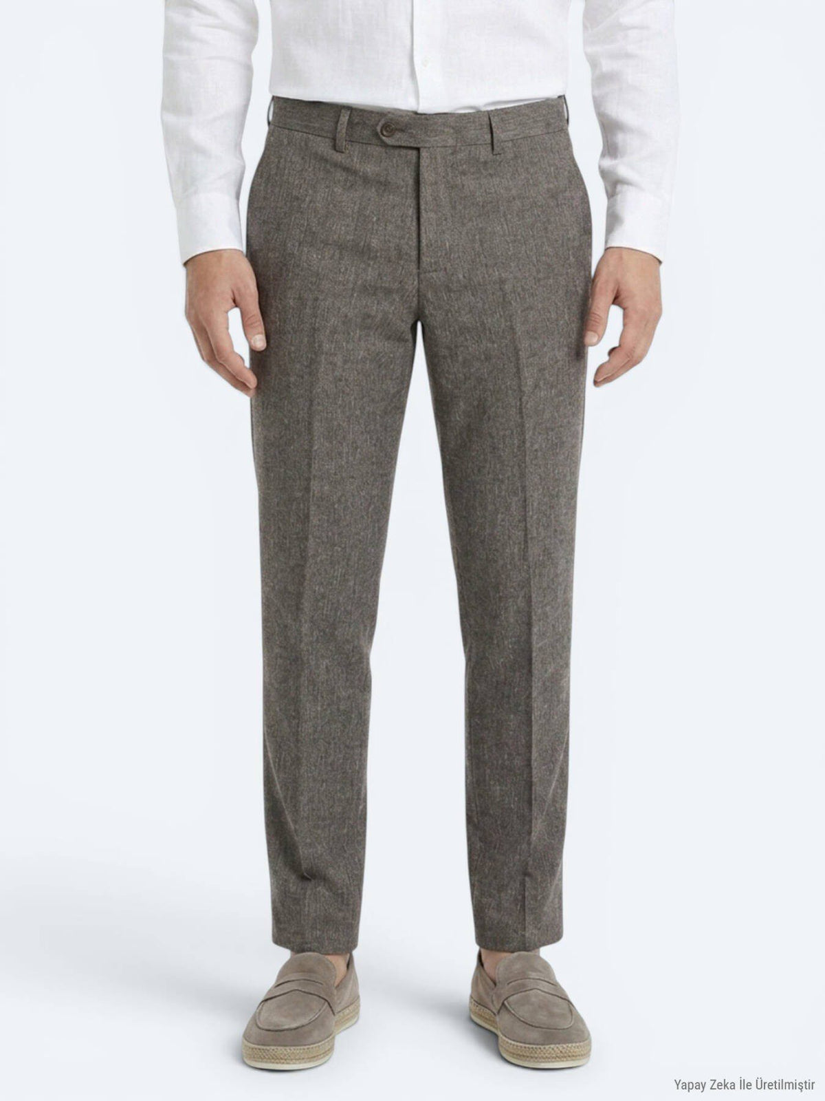 Braune Velours Relaxed Fit Casual Hose