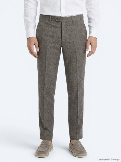 Braune Velours Relaxed Fit Casual Hose
