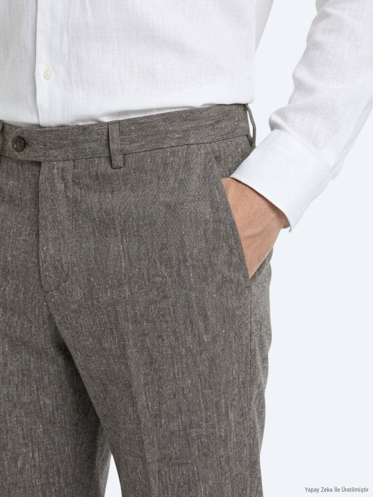 Braune Velours Relaxed Fit Casual Hose
